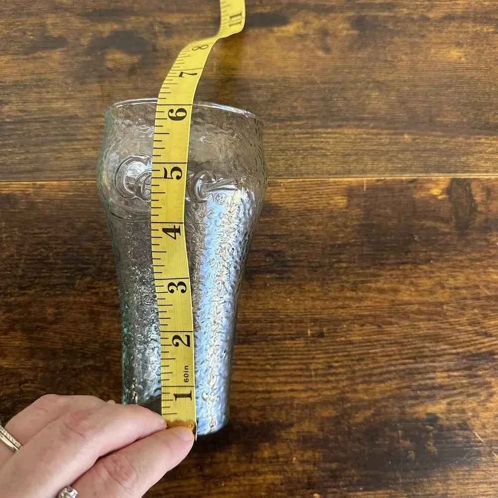 Vintage Green Pebble Coca-Cola Coke Wide-Mouth Soda Pop Drinking Glass 16 Oz